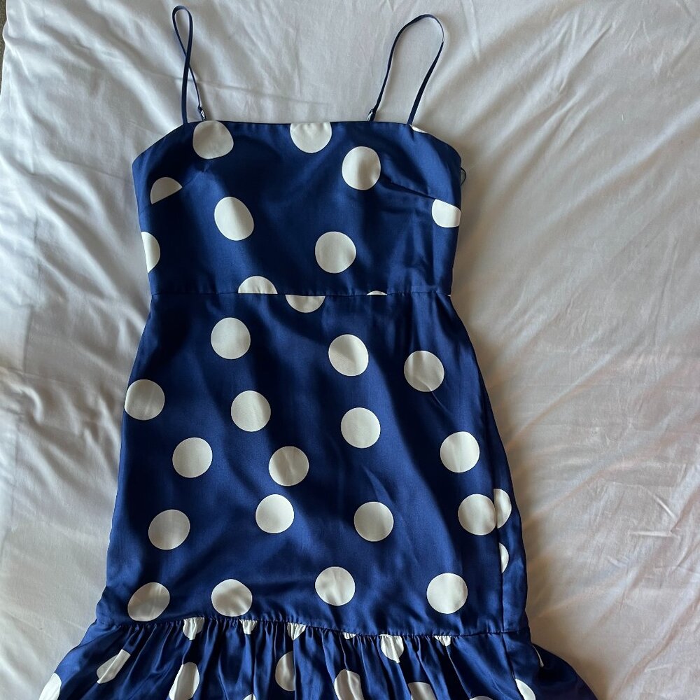 J.Crew Silk Polkadot Dress Size 6 - Picture 2 of 5